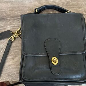 Coach Black Leather Crossbody Bag